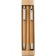 Письмове приладдя, бамбукова кулькова ручка, механічний олівець коричневий - V1803-16