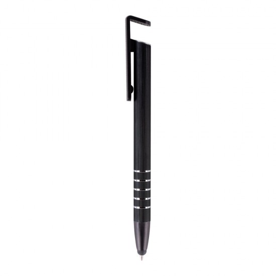 Кулькова ручка з підставкою для телефону чорний - V1816-03