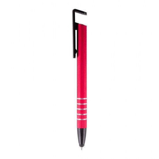 Кулькова ручка з підставкою для телефону червоний - V1816-05