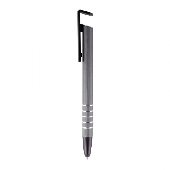 Кулькова ручка з підставкою для телефону сірий - V1816-19