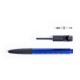 Багатофункціональна кулькова ручка з лінійкою, викруткою і підставкою для телефону темно-синій - V1849-04