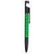 Багатофункціональна кулькова ручка з лінійкою, викруткою і підставкою для телефону зелений - V1849-06