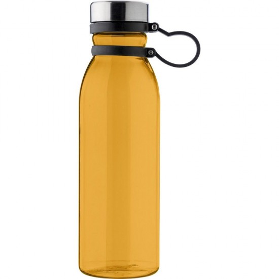 Пляшка для води спортивна 750 мл, RPET, силіконова ручка помаранчевий - V1895-07