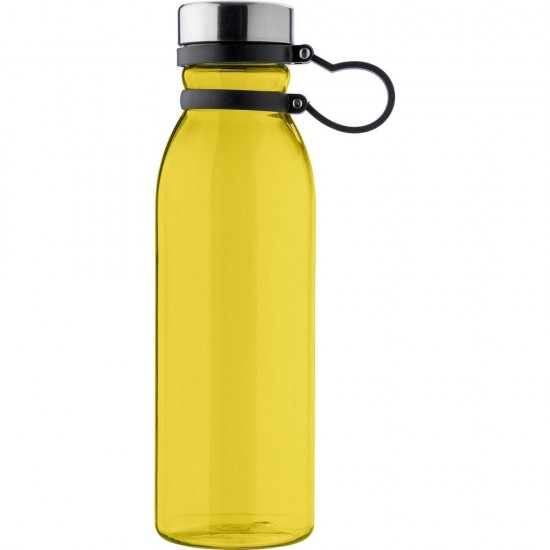 Пляшка для води спортивна 750 мл, RPET, силіконова ручка жовтий - V1895-08