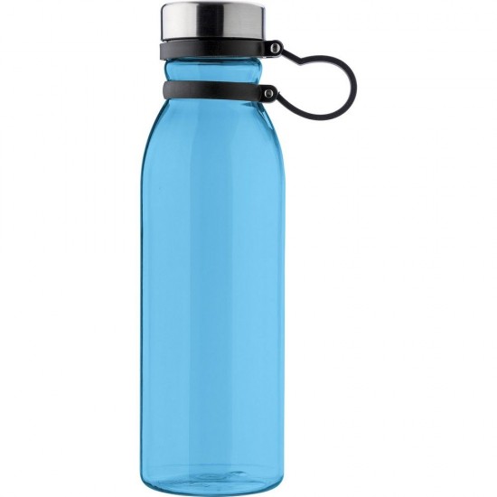 Пляшка для води спортивна 750 мл, RPET, силіконова ручка синій - V1895-11