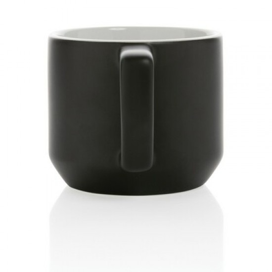 Кружка 350 мл керамічна Voyager чорний/білий - V1898-03