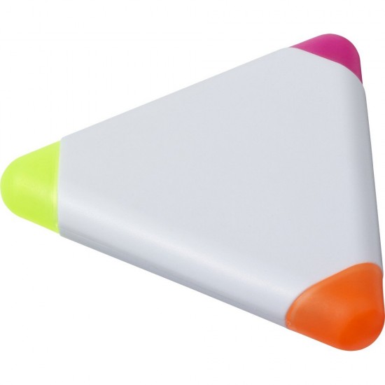 Маркер трикутний, 3 кольори: рожевий, помаранчевий і жовтий білий - V1925-02