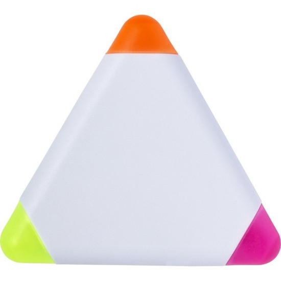 Маркер трикутний, 3 кольори: рожевий, помаранчевий і жовтий білий - V1925-02