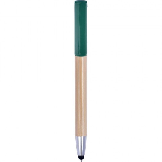 Ручка кулькова сенсорна 3 в 1 бамбукова зелений - V1929-06