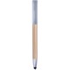 Ручка кулькова сенсорна 3 в 1 бамбукова сріблястий - V1929-32