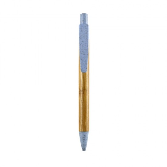 Бамбуковая шариковая ручка синій - V1947-11