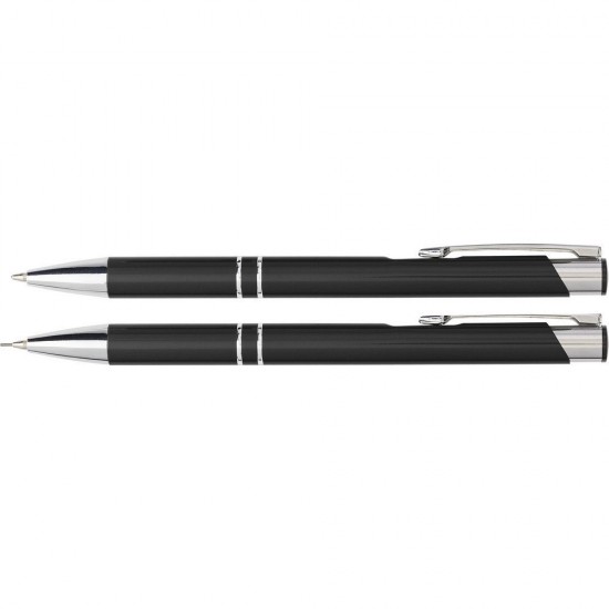 Письмовий набір, кулькова ручка і механічний олівець чорний - V1956-03