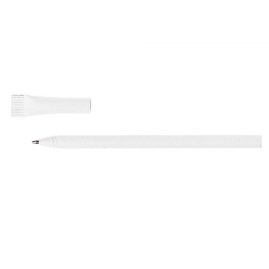 Еко-ручка кулькова з паперу білий - V1969-02