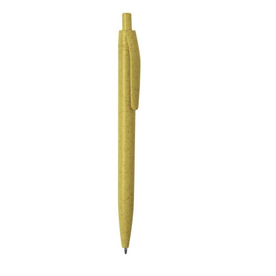 Еко-ручка з пшеничної соломи жовтий - V1979-08