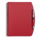 Блокнот в лінію на спіралі А5 Voyager, м'яка обкладинка, з кульковою ручкою червоний - V2387-05 Блокнот в лінію на спіралі А5 Voyager, м'яка обкладинка, з кульковою ручкою червоний - V2387-05