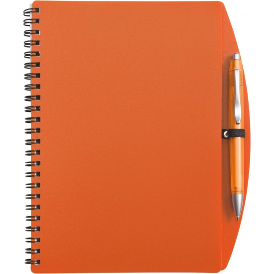 Блокнот a5 з кульковою ручкою помаранчевий - V2387-07