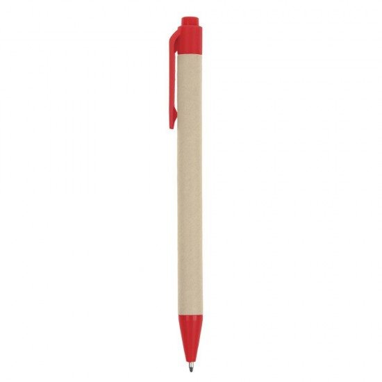 Еко-блокнот А5 з кульковою ручкою червоний - V2389-05