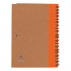 Еко-блокнот в лінію на спіралі А5 Voyager Salvatore, тверда обкладинка, з кульковою ручкою помаранчевий - V2389-07