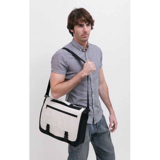 Сумка-портфель Voyager чорний/білий - V2569-00