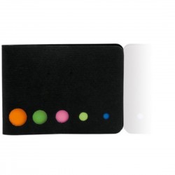 Набір стікерів для нотаток Voyager чорний - V2570/A-03