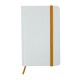 Блокнот без лініювання A6 Voyager, обкладинка для повнокольорового друку біло-помаранчевий - V2669-72