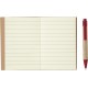 Еко-блокнот в лінію А7 Voyager, тверда обкладинка, з кульковою ручкою червоний - V2687-05