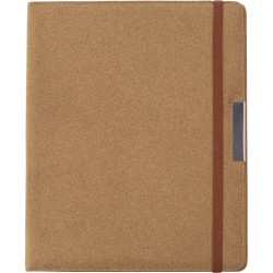 Еко-папка А4 Voyager з блокнотом на резинці, пробкова прозорий - V2778-00