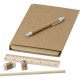 Папка для конференції, зошит, лінійка, кулькова ручка, олівці, точилка для олівців, ластик, замітки коричневий - V2948-16