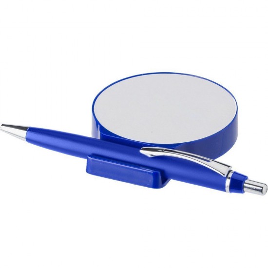 Настільний органайзер, кулькова ручка, підставка під телефон синій - V2990-11