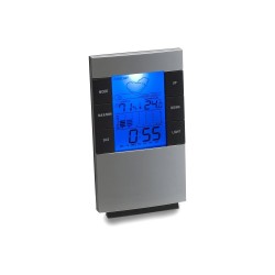 Настільний годинник-метеостанція Voyager Digital сріблястий - V3069-32