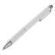 Ручка-стилус металева кулькова Voyager білий - V3245-02
