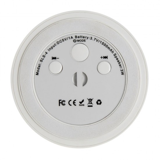 Портативна колонка Voyager 3W з LED підсвічуванням білий - V3892-02