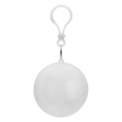 Дощовик-пончо в м'ячі з карабіном білий - V4125-02