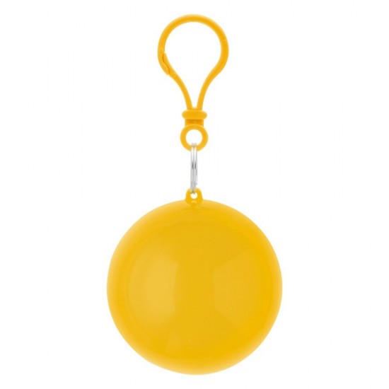 Дощовик-пончо в м'ячі з карабіном жовтий - V4125-08