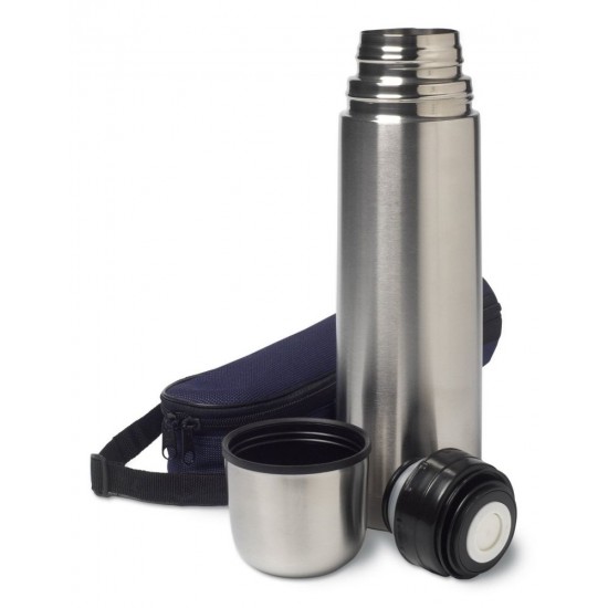 Термос 750 мл сталевий Voyager, вакуумний, з чохлом кобальт - V4541-04 Термос 750 мл сталевий Voyager, вакуумний, з чохлом кобальт - V4541-04
