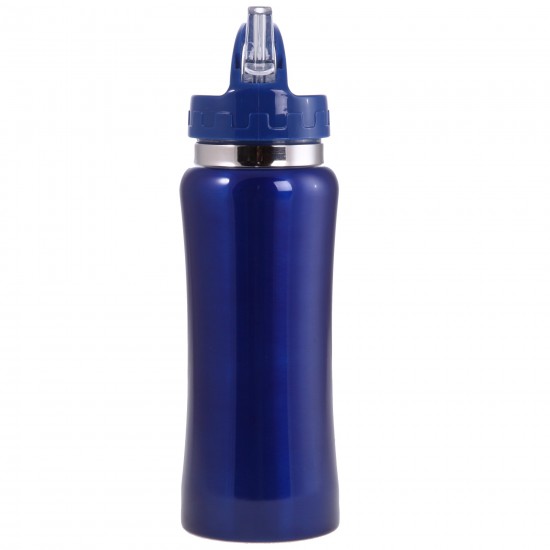 Пляшка для води Voyager, з нержавіючої сталі, 600 мл кобальт - V4656-04