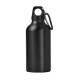 Пляшка для води Voyager, з карабіном, алюмінієва, 400 мл чорний - V4659-03