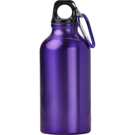Пляшка для води Voyager, з карабіном, алюмінієва, 400 мл фіолетовий - V4659-13