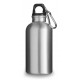 Пляшка для води Voyager, з карабіном, алюмінієва, 400 мл сріблястий - V4659-32