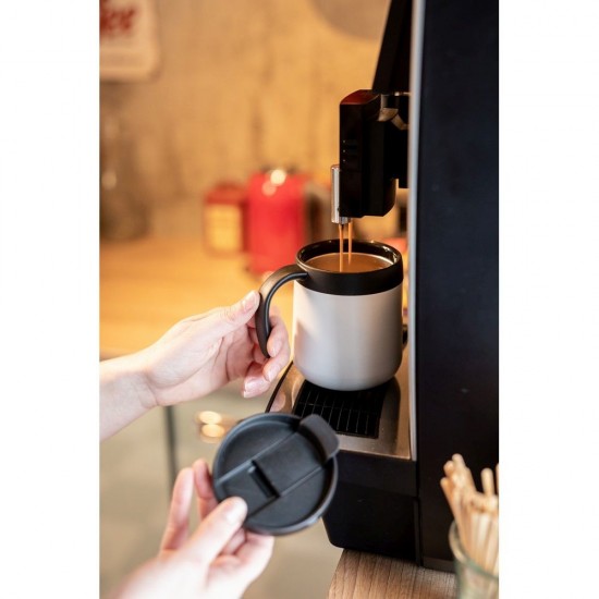 Термокружка 400 мл сталева Voyager Wyatt, вакуумна білий/чорний - V4838-02 Термокружка 400 мл сталева Voyager Wyatt, вакуумна білий/чорний - V4838-02