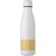 Пляшка для води 700 мл металева з бамбуком білий - V4874-02