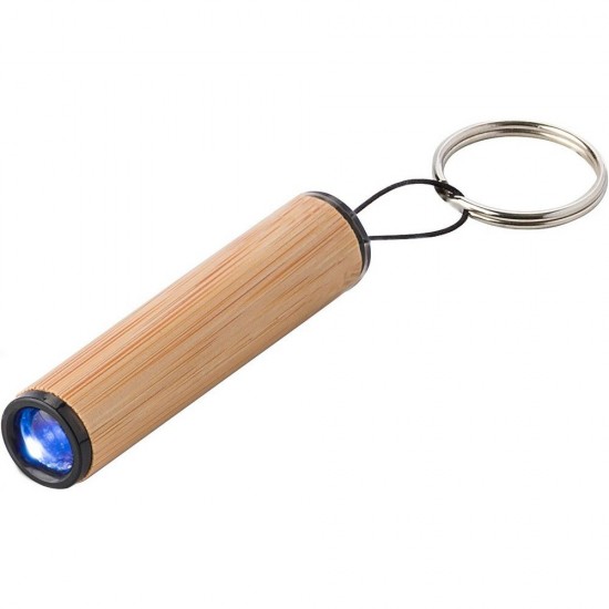 Брелок-ліхтарик бамбуковий, світлодіодне підсвічування натуральний - V4896-17