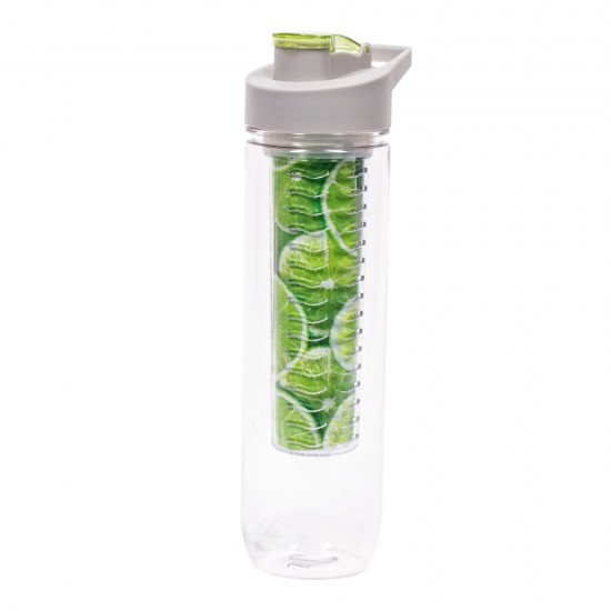 Пляшка для води Air Gifts Voyager, з контейнером, тританова, 800 мл світло-зелений - V4899-10