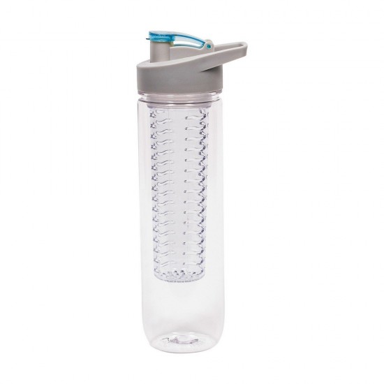 Пляшка для води Air Gifts Voyager, з контейнером, тританова, 800 мл синій - V4899-11