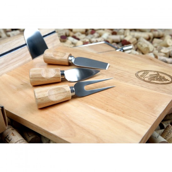 Набір для сиру 4в1 Voyager світло-коричневий/сріблястий - V5224-00