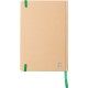 Блокнот A5 із переробленого картону, в лінію лайм/світло-коричневий - V5939-09