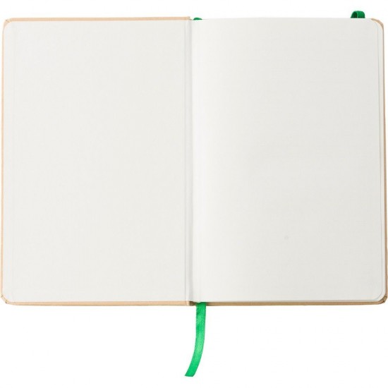 Еко-блокнот в лінію А5 Voyager, тверда обкладинка лайм/світло-коричневий - V5939-09