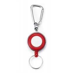 Ретрактор з карабіном Voyager 60 см червоний/сріблястий - V6403-05