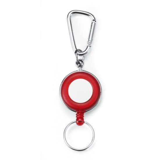 Ретрактор з карабіном Voyager 60 см червоний/сріблястий - V6403-05