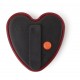 Проблисковий маячок серце з кліпсою червоний - V6463-05